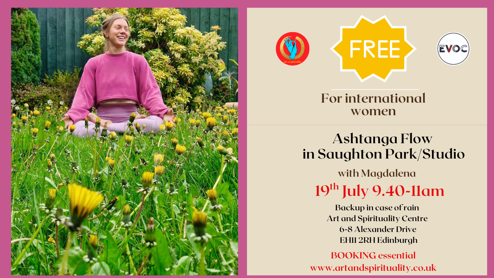 19th July FREE ASHTANGA FLOW