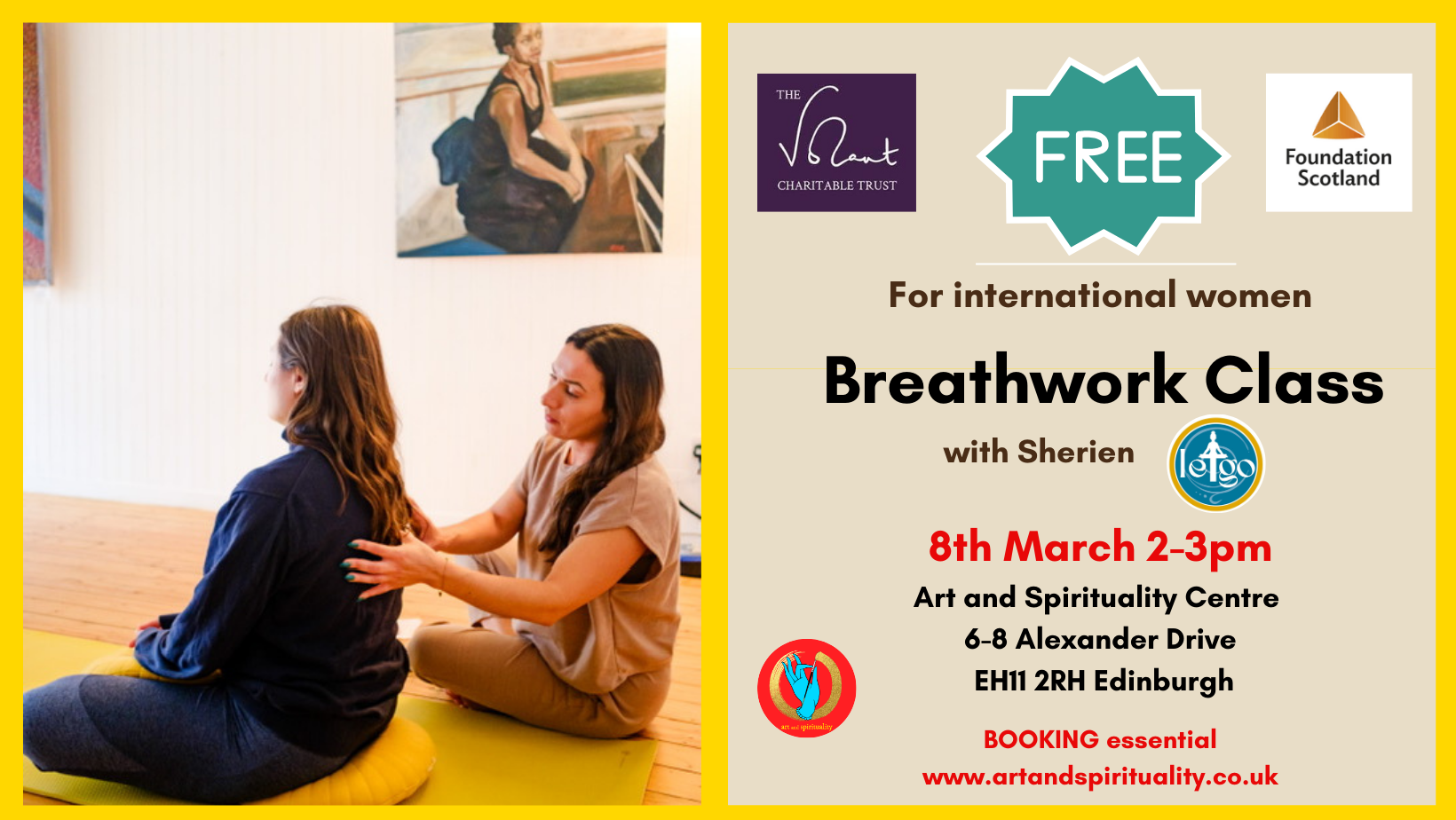 8th March FREE BREATHWORK CLASS