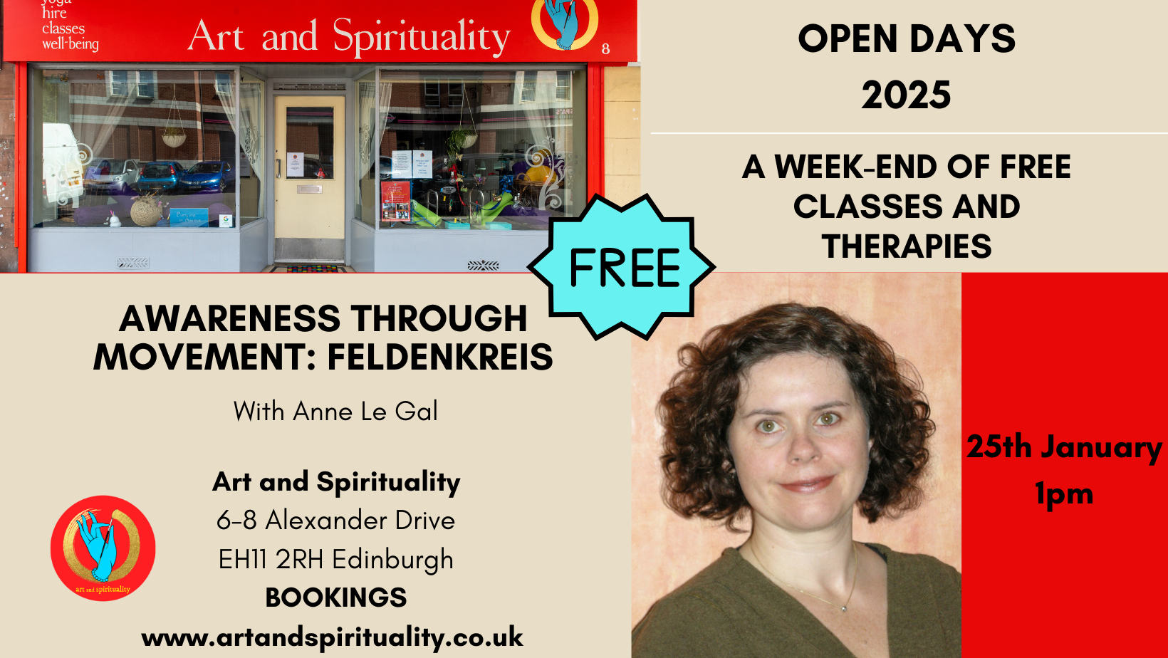 FREE OPEN DAYS: 25th Jan FELDENKREIS: AWARENESS THROUGH MOVEMENT