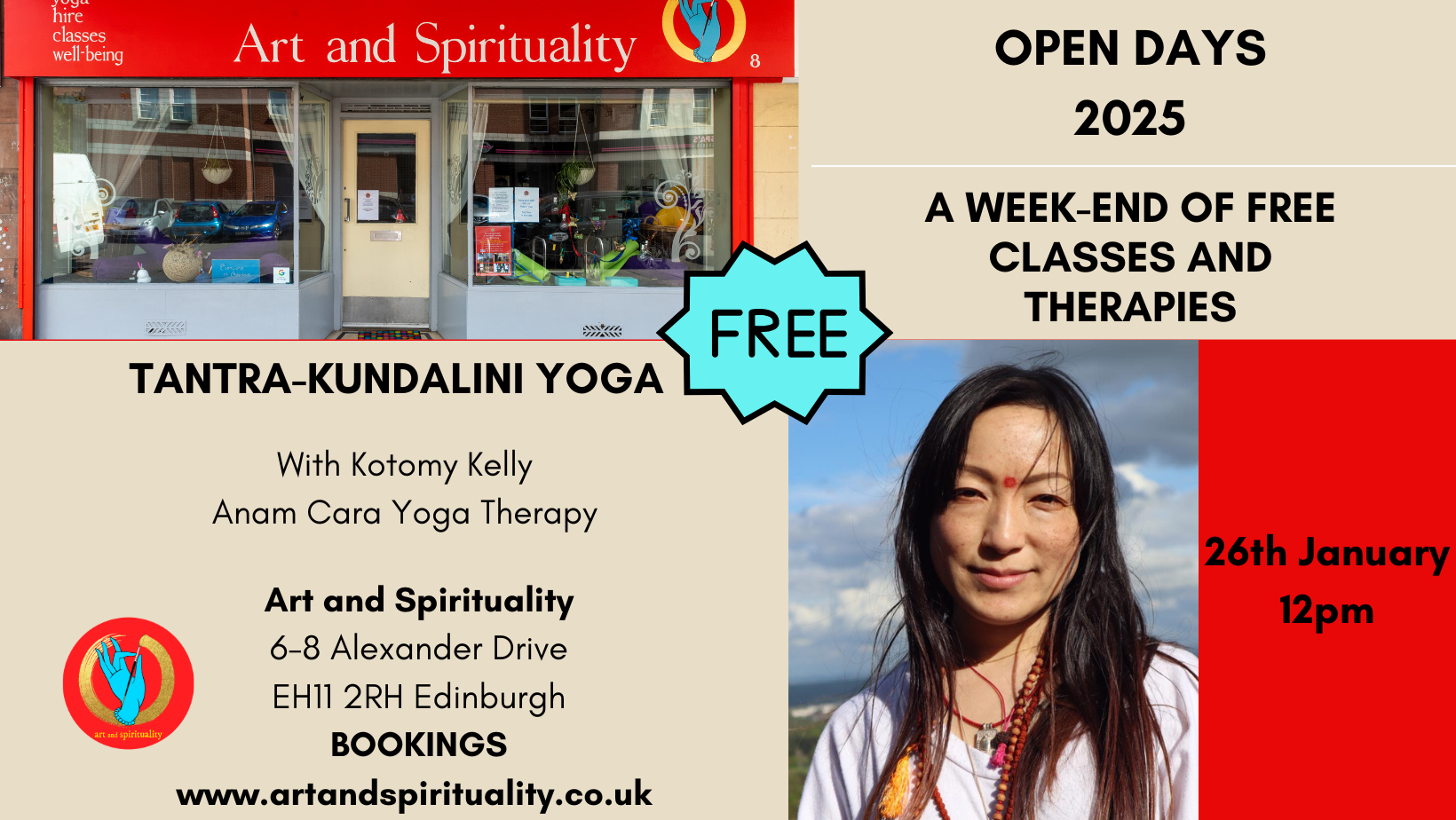 FREE OPEN DAYS: 26th Jan TANTRA-KUNDALINI YOGA