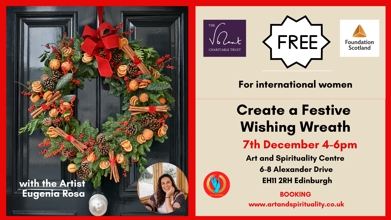 7th December CREATE A FESTIVE WREATH