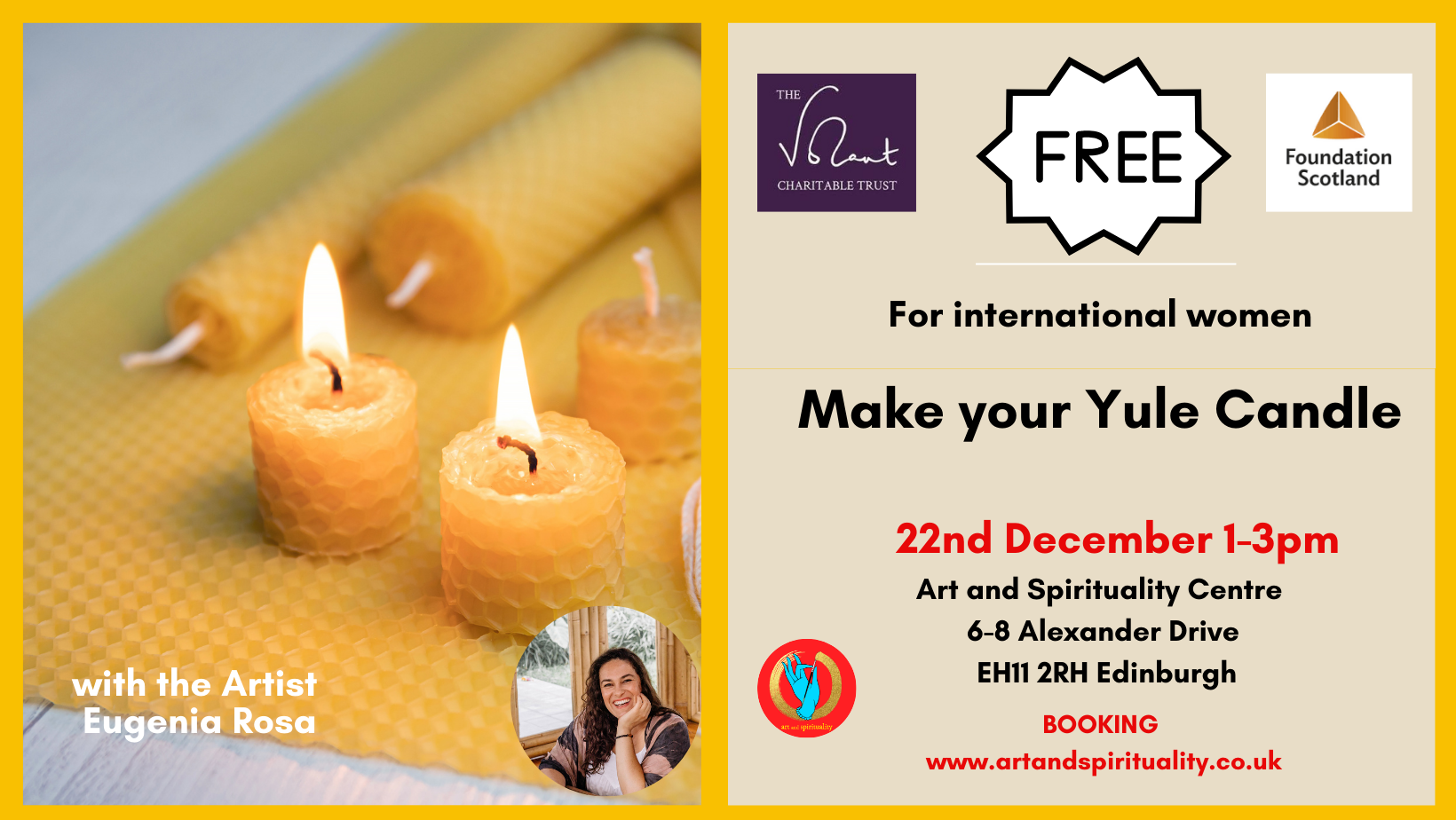 22nd December FREE: MAKE YOUR YULE CANDLE