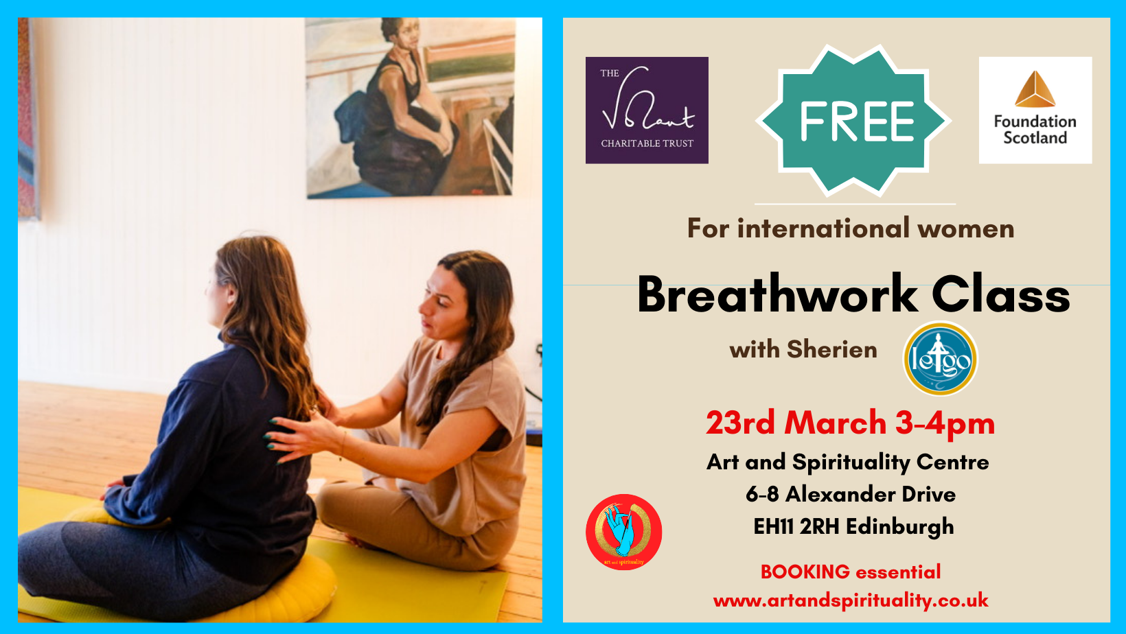 23rd March FREE BREATHWORK CLASS