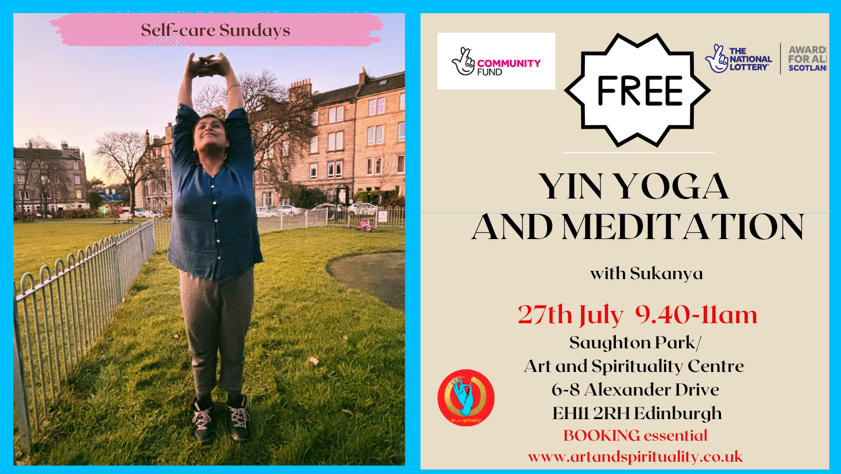 27th July FREE YIN YOGA AND MEDITATION