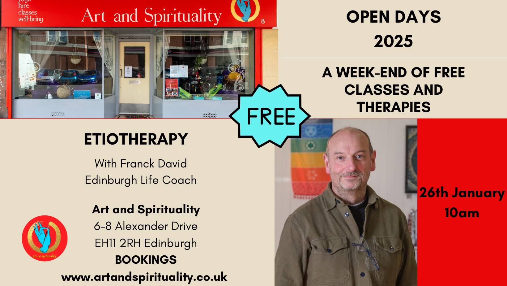 FREE OPEN DAYS: 26th Jan ETIOTHERAPY