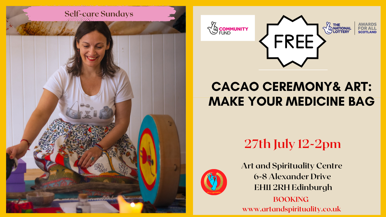 27th JULY: FREE CACAO CEREMONY AND ART-MAKE YOUR MEDICINE BAG