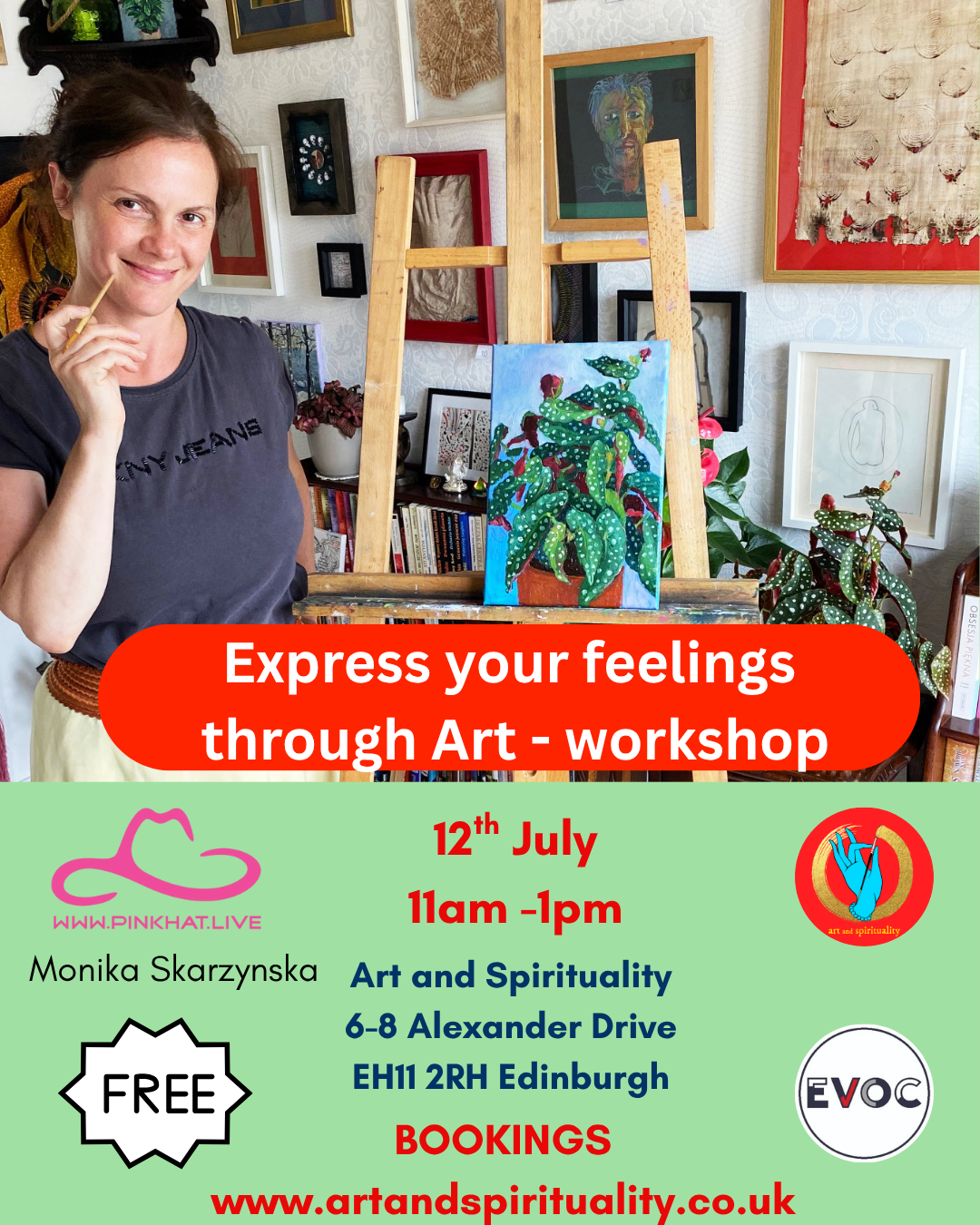 12th July FREE Express your feelings through Art