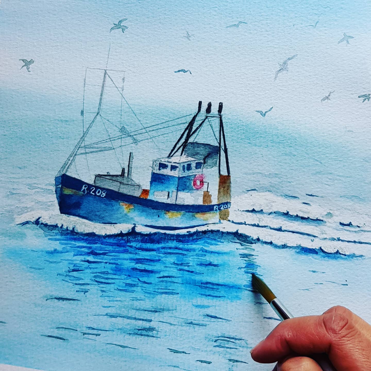 Watercolour for All 4 week Online Course Monday Morning Via Zoom