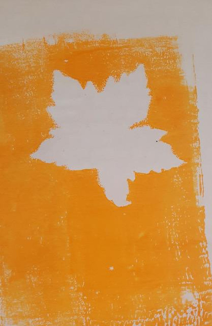 Patterns in Nature and Art online: Monoprinting with leaves