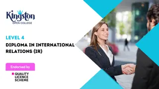 Level 4 Diploma in International relations (IR) - QLS Endorsed