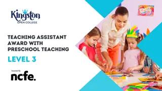 Ofqual Regulated Level 3 Teaching Assistant Award with Preschool Teaching