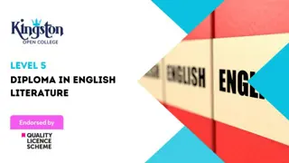 Diploma in English Literature  -Level 5 (QLS Endorsed)