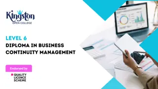 Level 6 Diploma in Business Continuity Management - QLS Endorsed