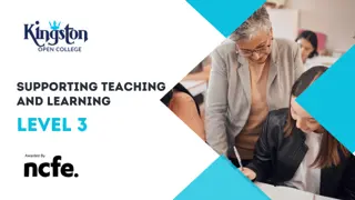 Level 3 Award - Supporting Teaching and Learning