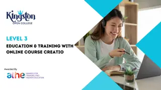 Education & Training with Online Course Creation - Level 3 Award