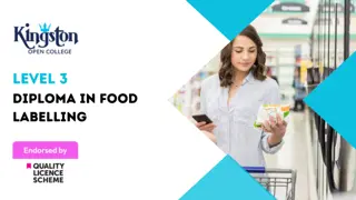 Level 3 Diploma in Food Labelling - QLS Endorsed