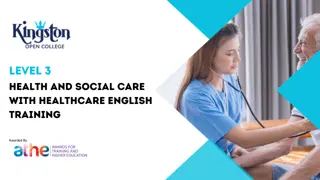 Level 3 Health and Social Care with Healthcare English Training