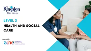 Level 3 Health and Social Care - Ofqual Regulated Qualification