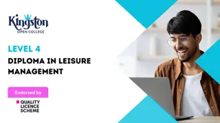 Level 4 Diploma in Leisure Management - QLS Endorsed