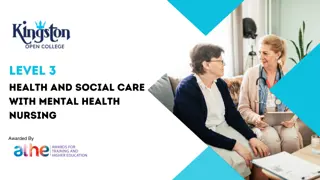 Level 3 Health and Social Care with Mental Health Nursing