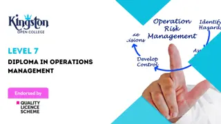 Level 7 Diploma in Operations Management  - QLS Endorsed