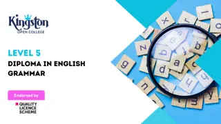 Level 5 Diploma in English Grammar - QLS Endorsed