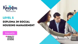 Diploma in Social Housing Management  - Level 5 (QLS Endorsed)