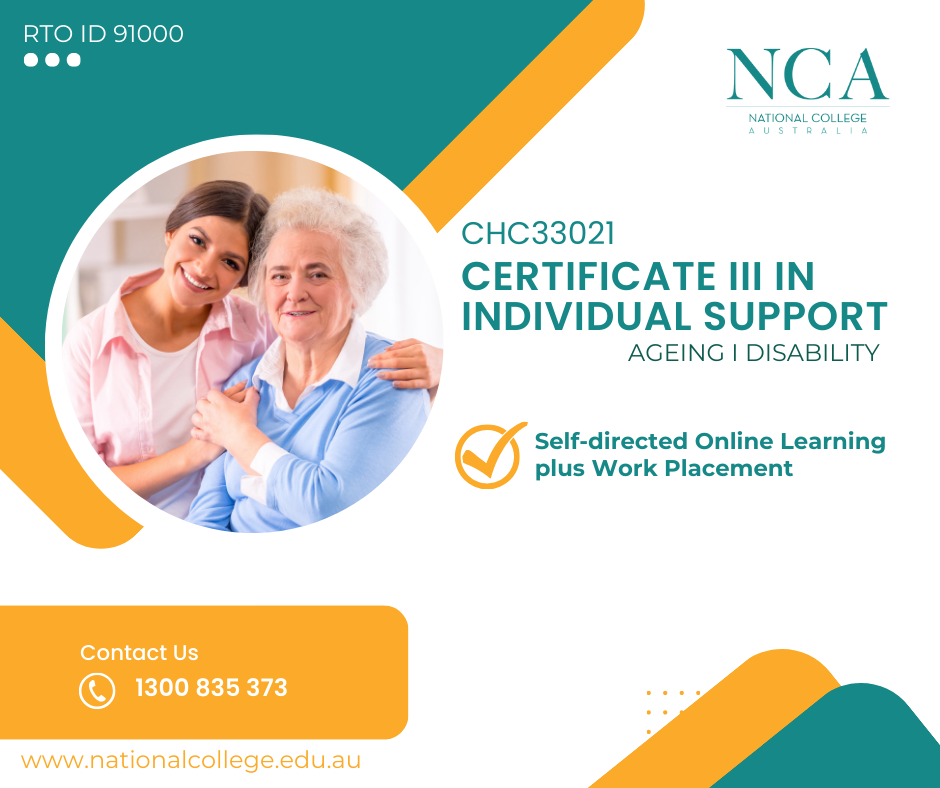 Aged Care


Aged Care

CHC33021 - Certificate III in Individual Support with AGEING Specialisation
CHC33021 - Certificate III in Individual Support with AGEING & DISABILITY Specialisation
CHC43015 - Certificate IV in Ageing Support
