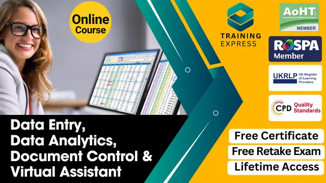 Level 3 Data Entry, Data Analytics, Document Control & Virtual Assistant Diploma Course