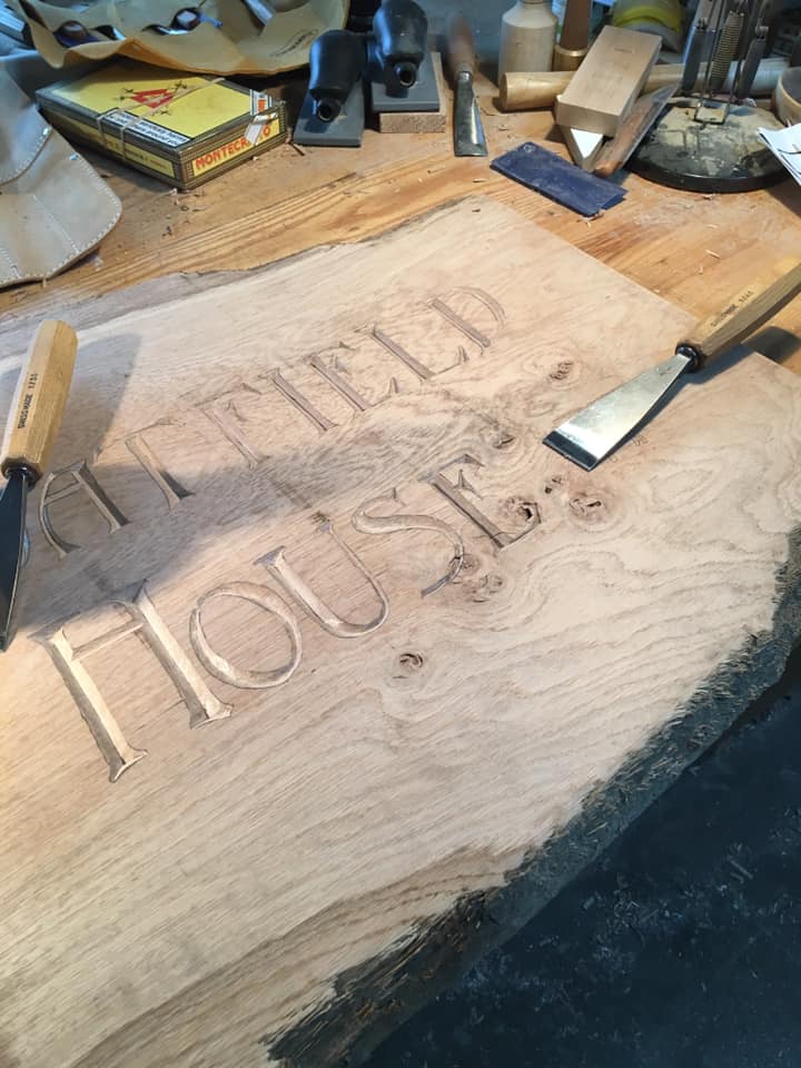 Letter carving in Wood Experience Days 