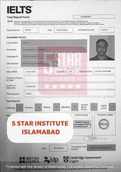 IELTS Preparation Course in Islamabad with 5 STAR INSTITUTE