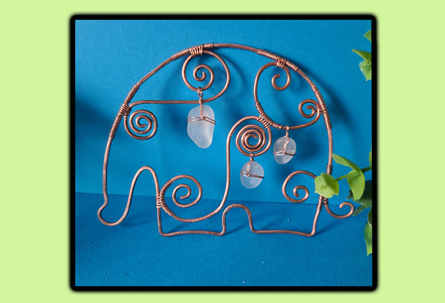 Copper Creatures; Copper Wire Forming and Weaving with Sea Glass/Beads embellishments