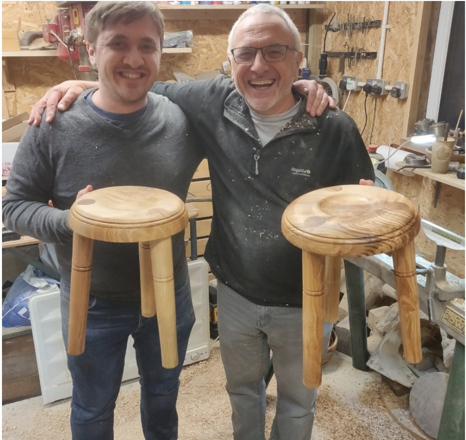 THREE LEGGED STOOL MAKING DAY