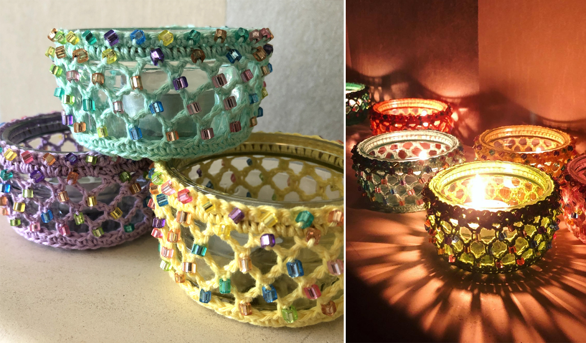 Beaded Tealight Holder Crochet Workshop (1 x 3 hour session) Walton-on-Thames