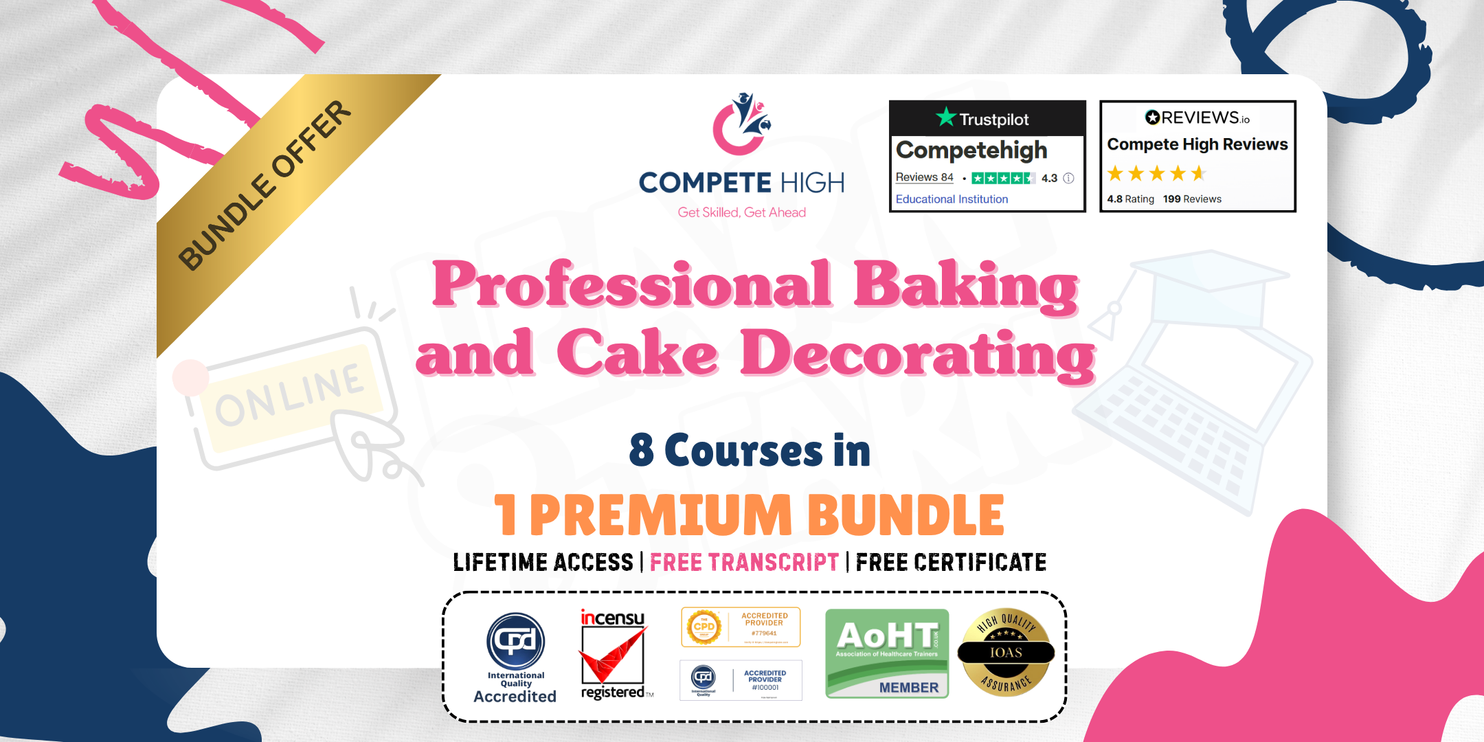 Professional Baking and Cake Decorating: 8-in-1 Premium Online Courses Bundle