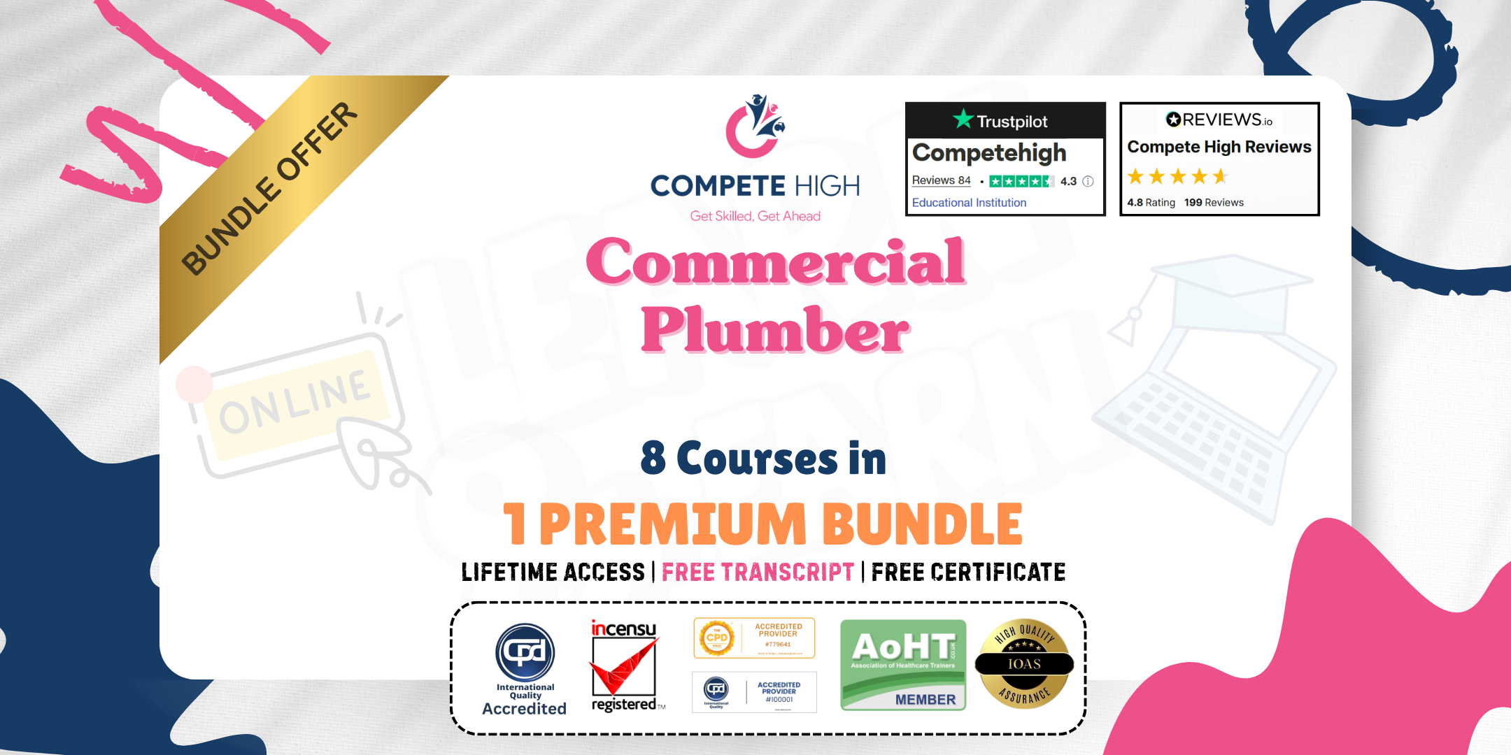 Commercial Plumber: 8-in-1 Premium Online Courses Bundle