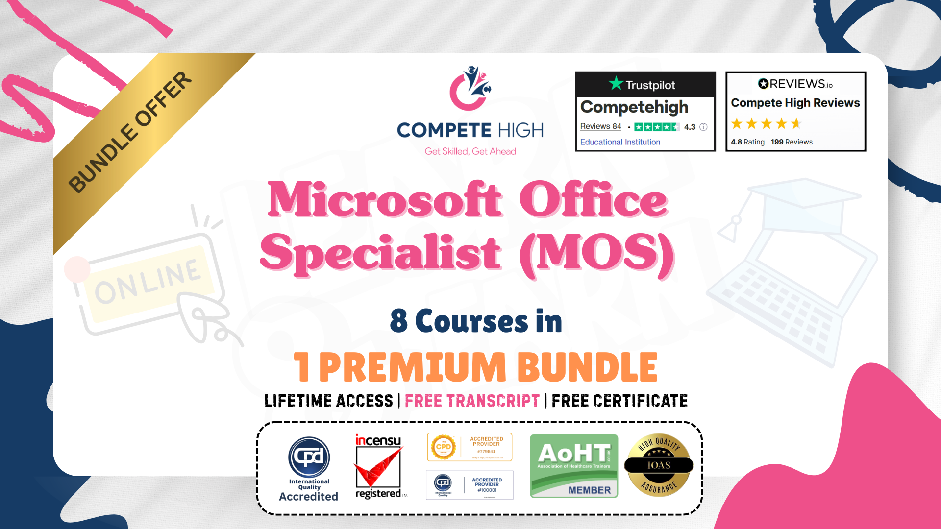 Microsoft Office Specialist (MOS): 8 in 1 Premium Courses Bundle
