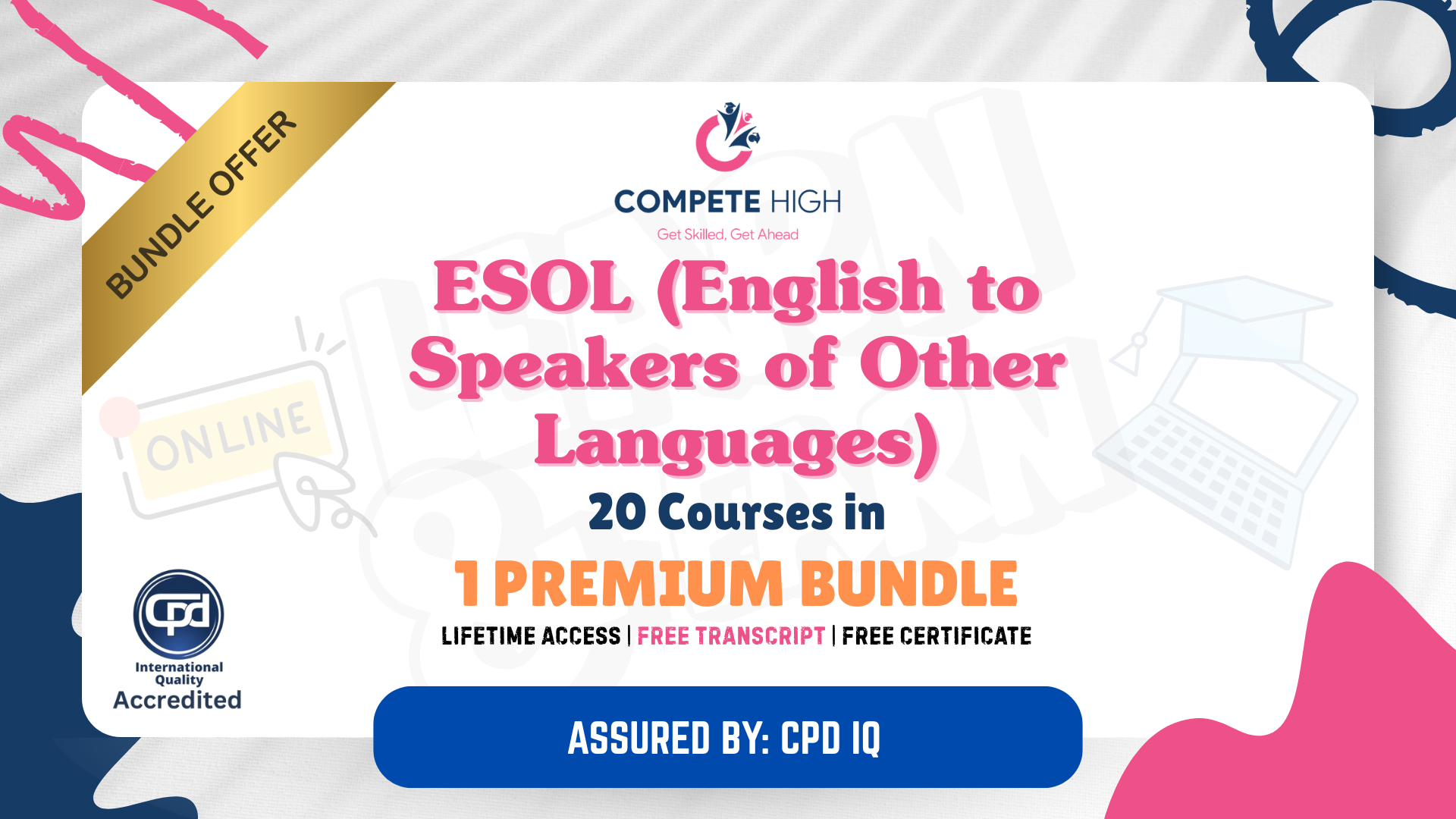 ESOL (English to Speakers of Other Languages): 20-in-1 Premium Online Courses Bundle