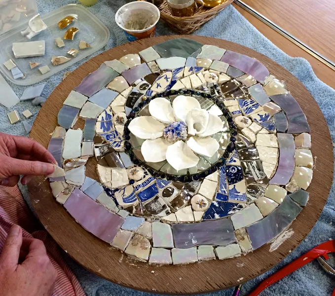 3 day mixed media mosaic playshop