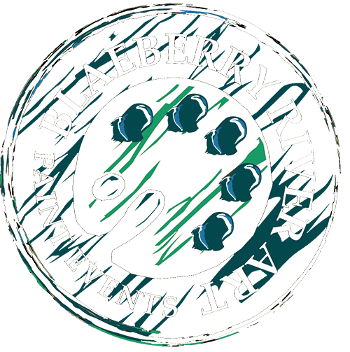 Blaeberry River Art logo