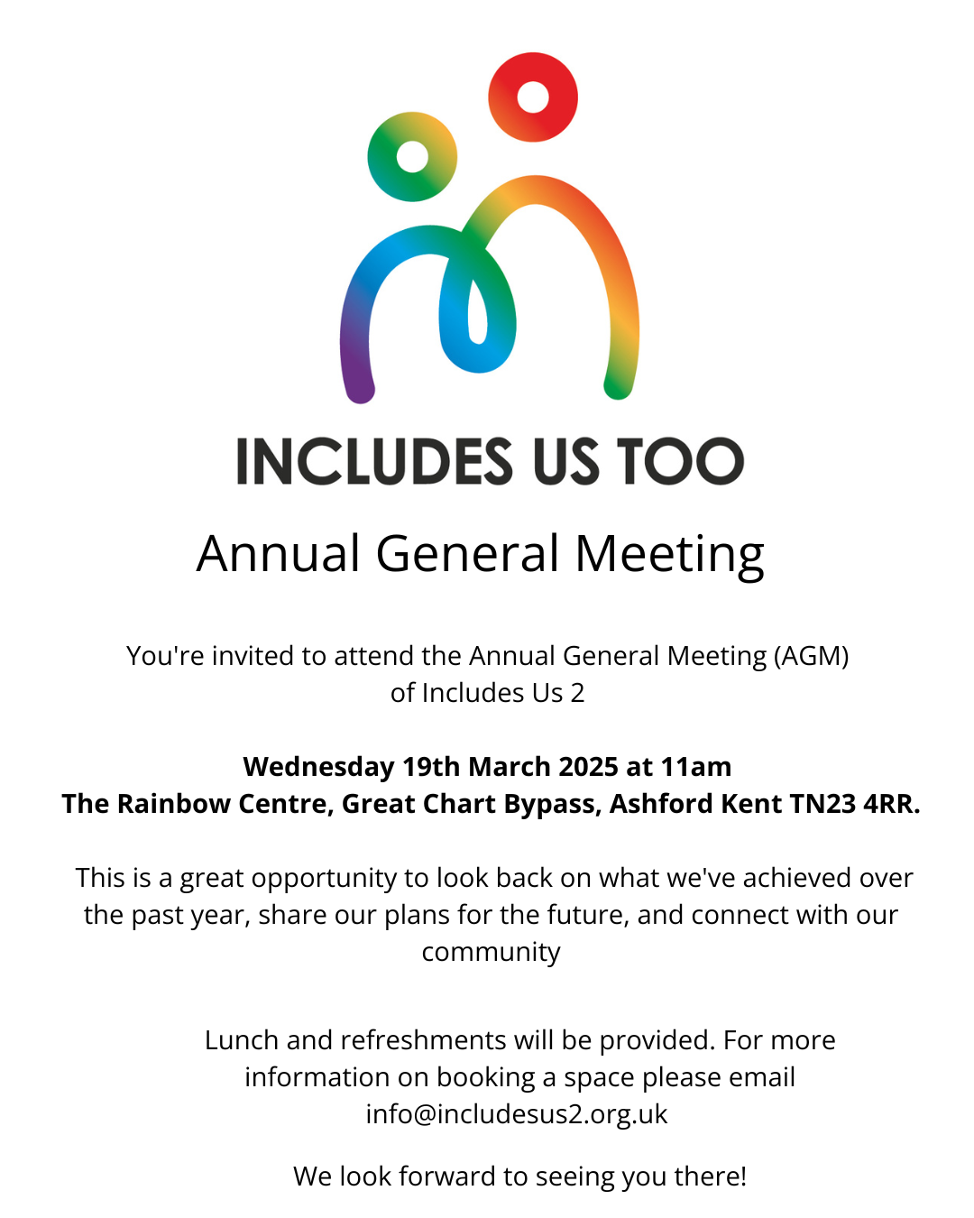 AGM Includes Us Too - 19th March 2025