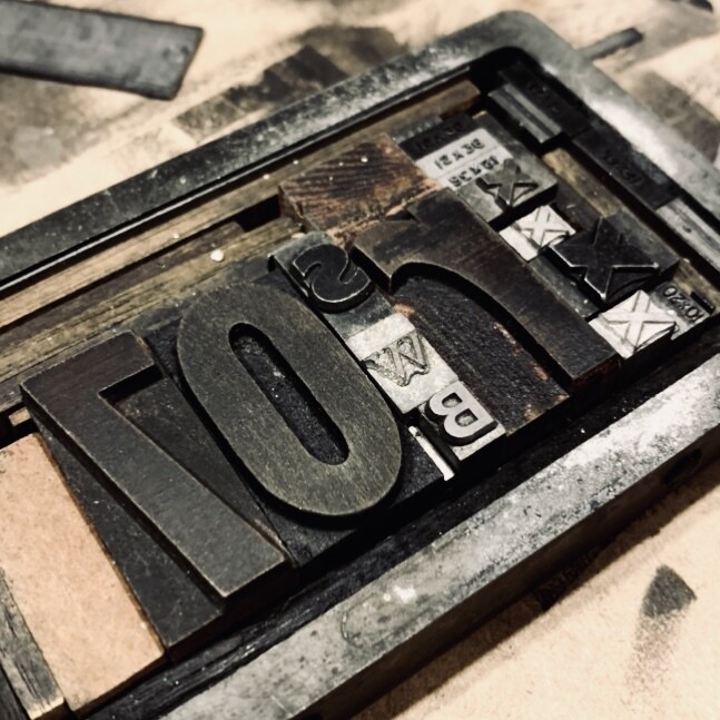 Decorative Typographic Printing - One to One - 1 Day