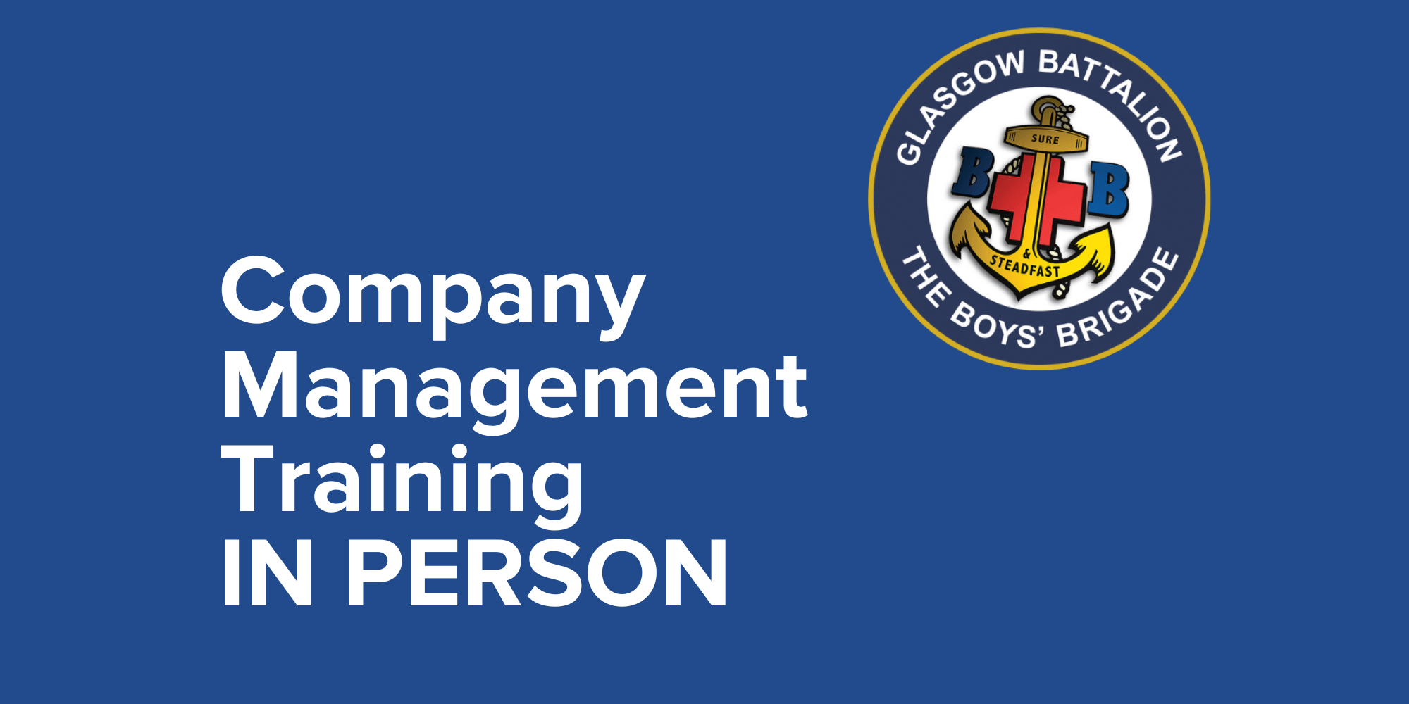 Boys' Brigade Company Management Training