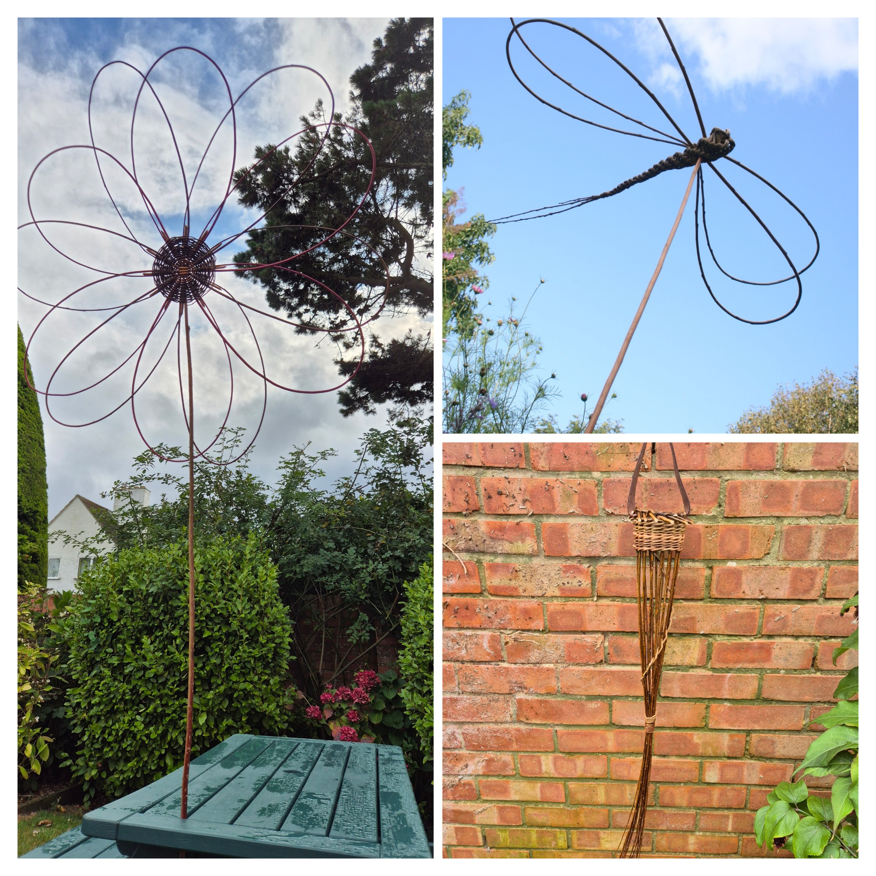 Trio of Garden Sculptures at Walford Mill Crafts in Wimborne