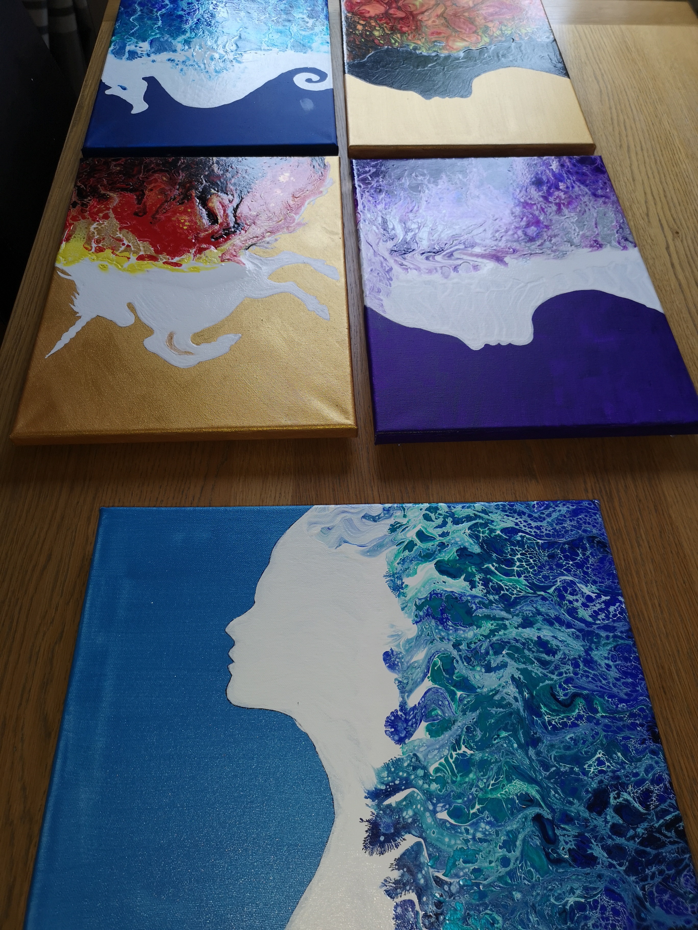 Paint Pouring Silhouette course - Bracknell