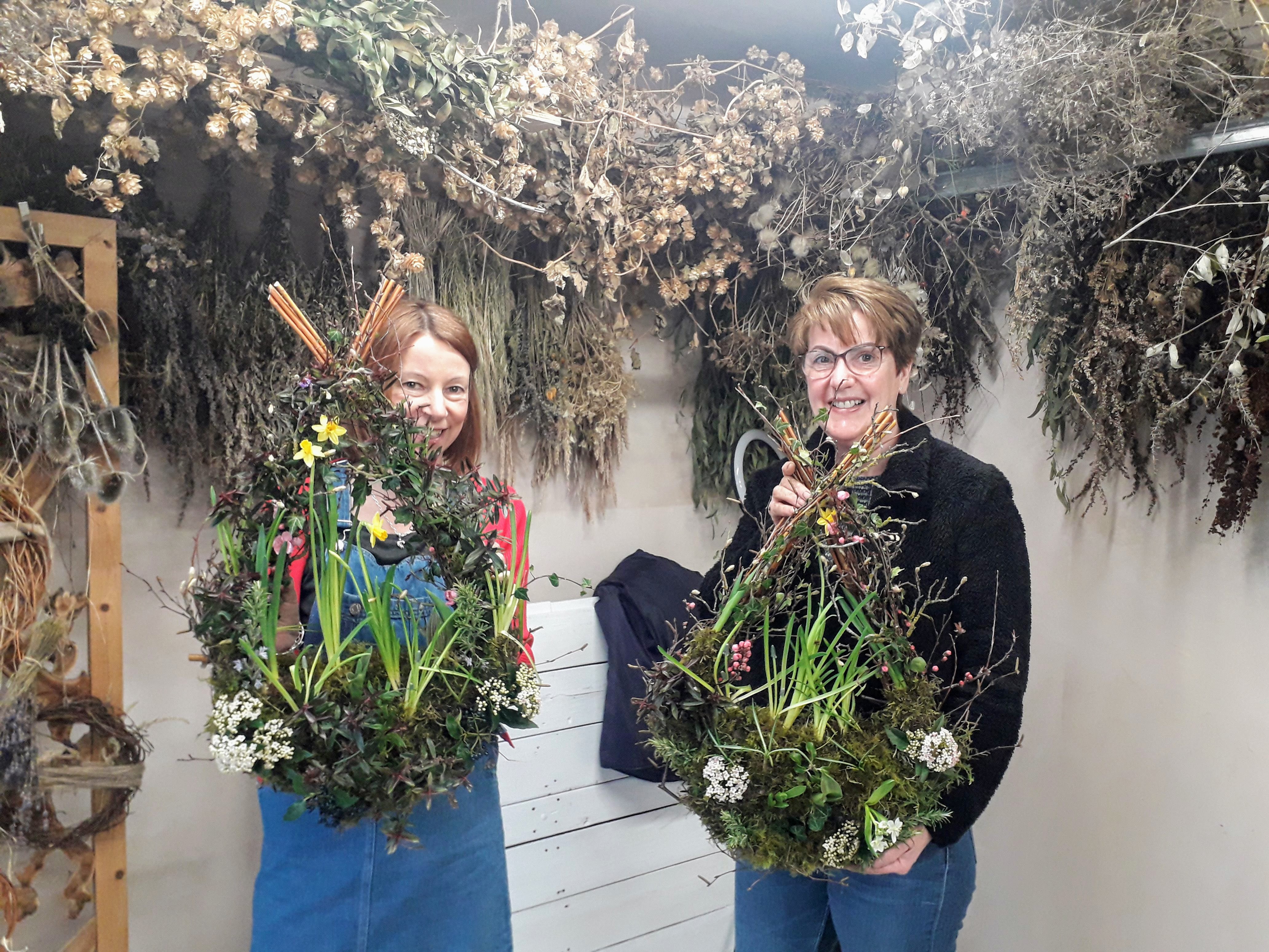 SPRING 'LIVING' WREATH WORKSHOP with Living and Flowering plants