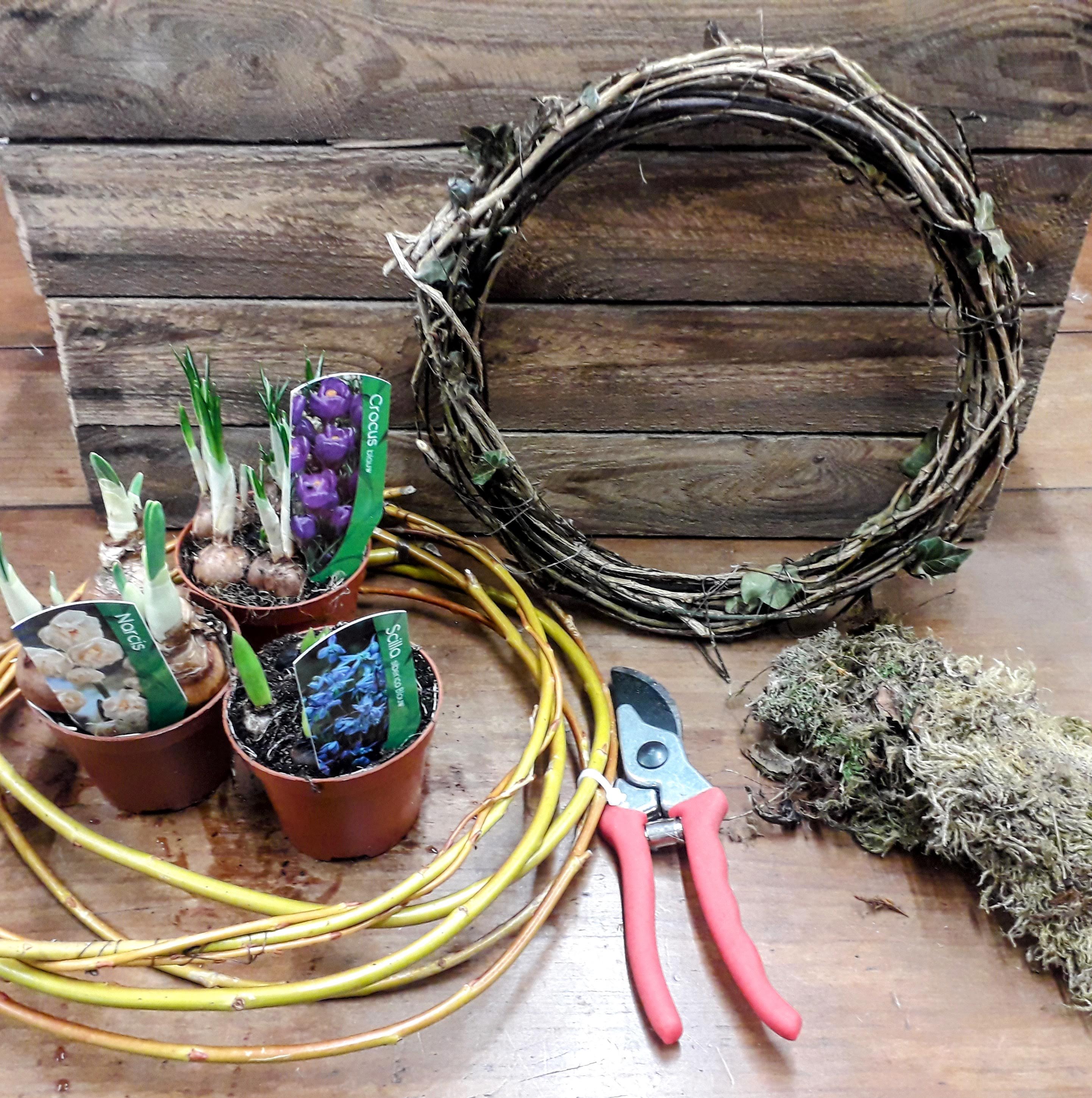 SPRING 'LIVING' WREATH WORKSHOP with Living and Flowering plants