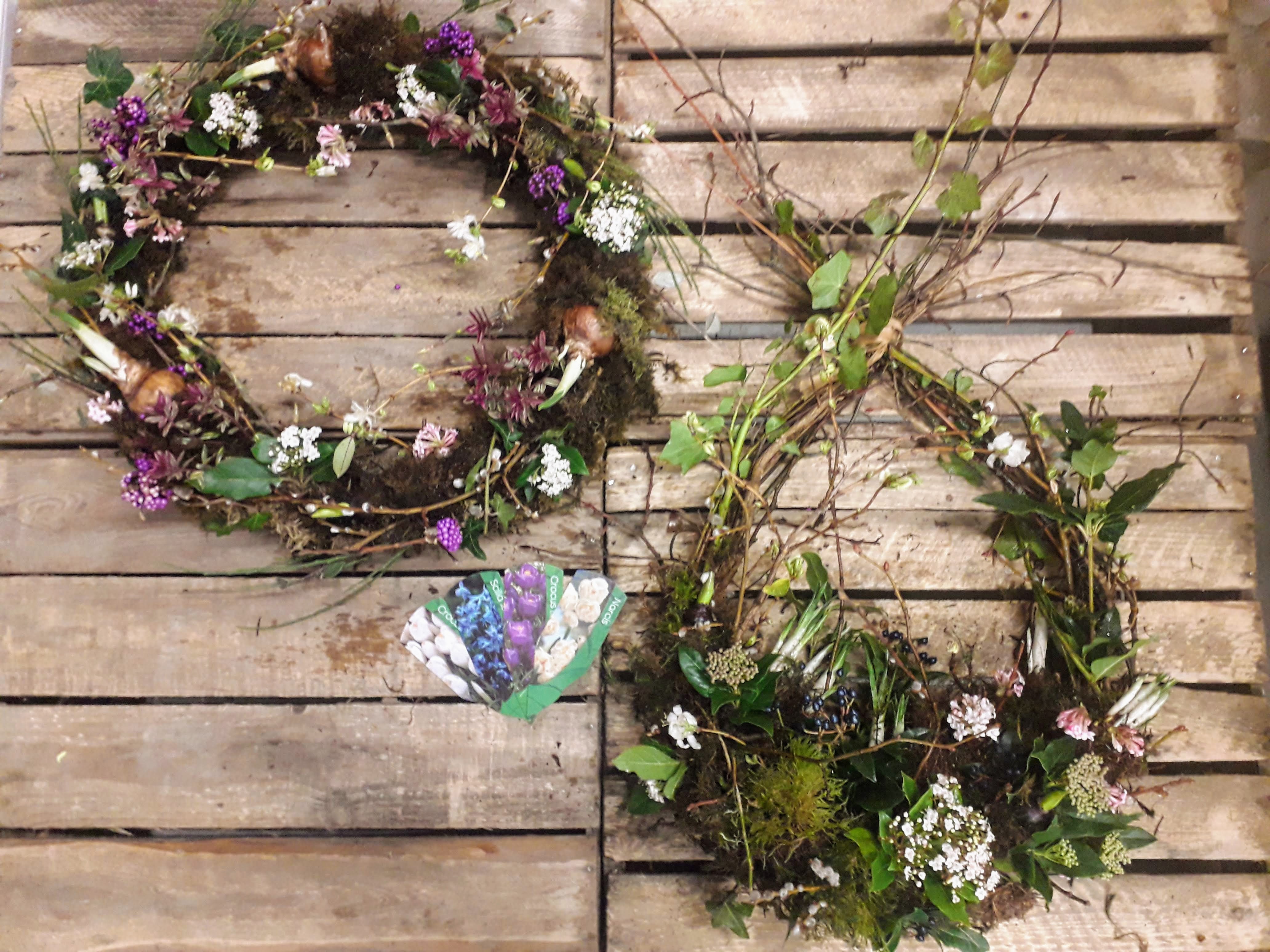 SPRING 'LIVING' WREATH WORKSHOP with Living and Flowering plants