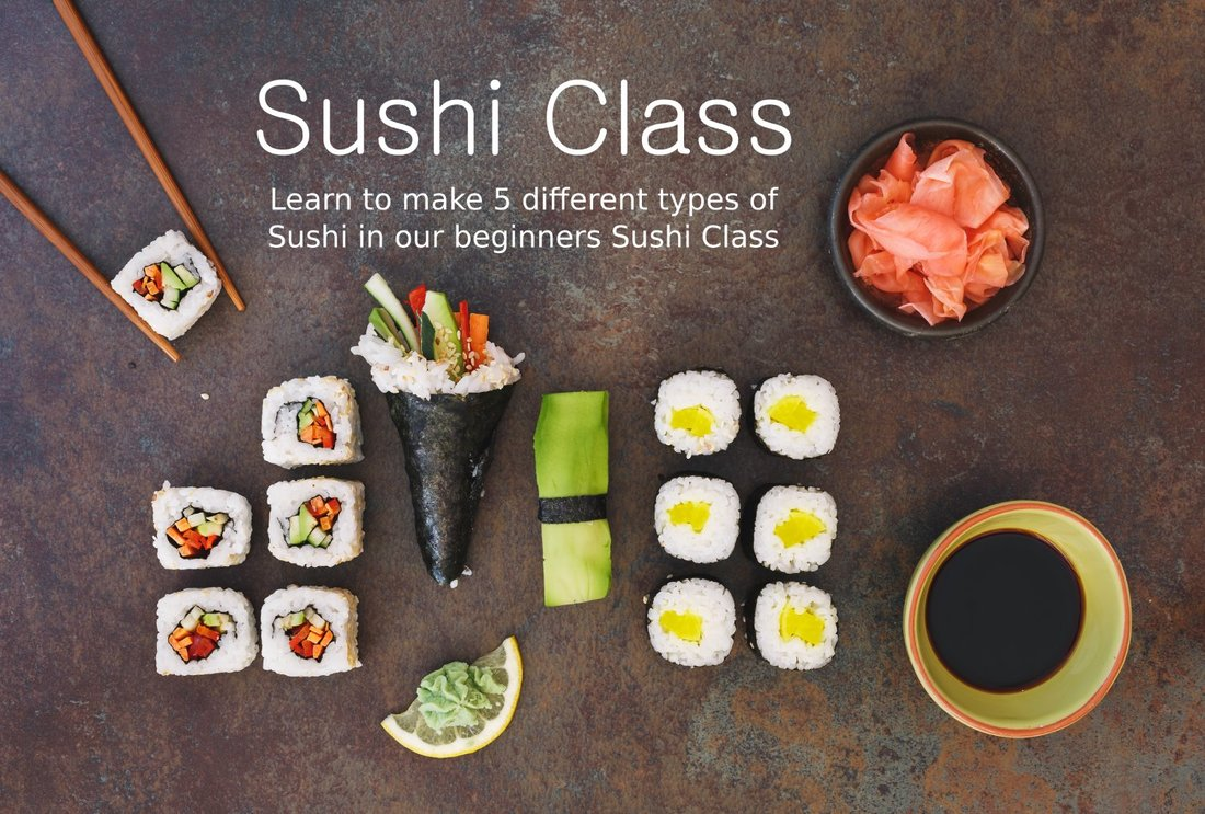 Sushi Masterclass. Cover all the fundamental techniques to become a Sushi Pro 