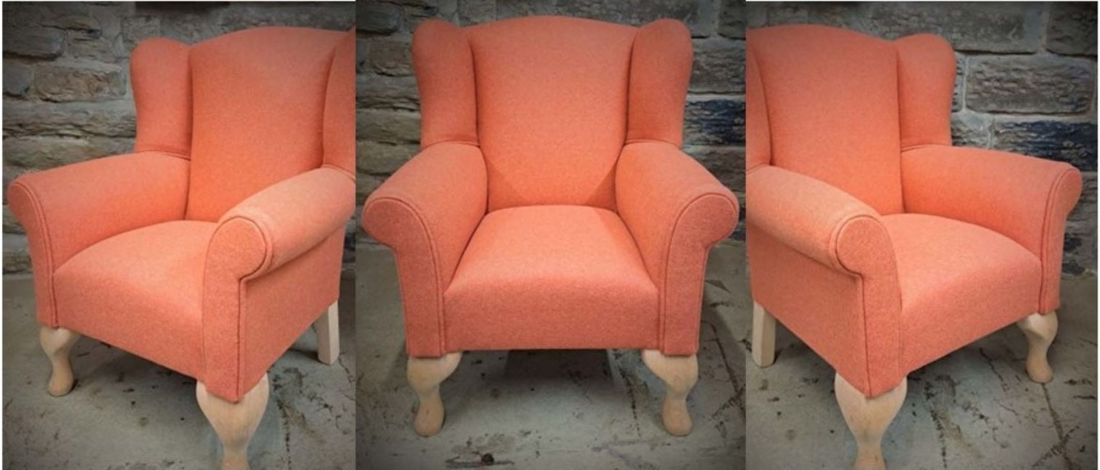 Small winged armchair